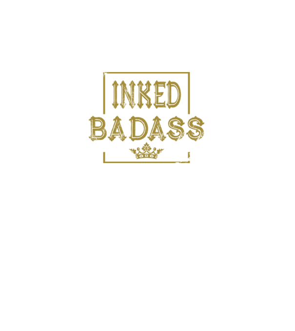 Inked Badass model gri închis pe tricou