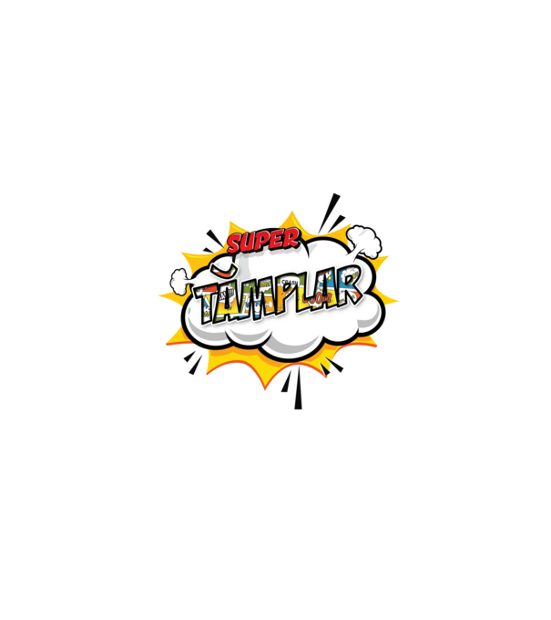 Super Tâmplar model alb pe tricou