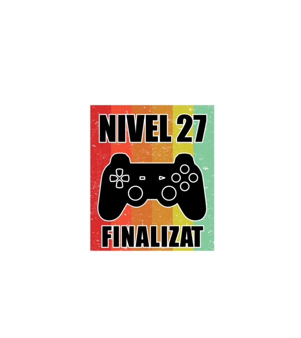 Nivel 27 finalizat model negru pe tricou