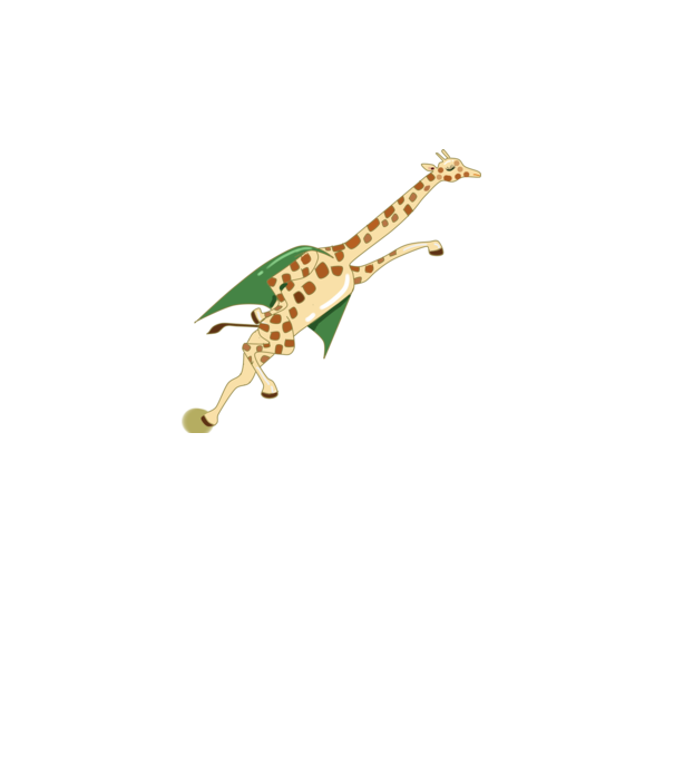 Girafă Super model alb pe tricou