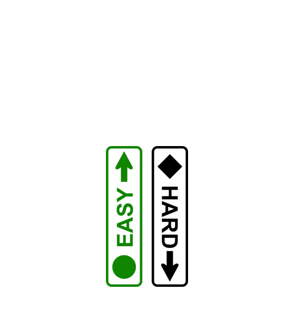 Easy - Hard model alb pe tricou
