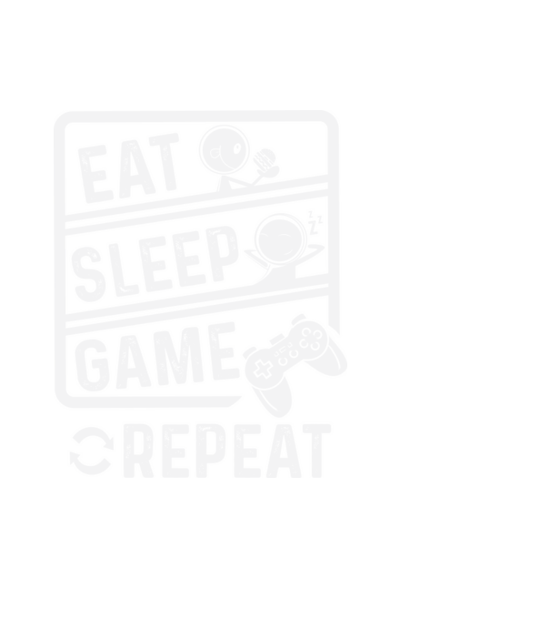 Eat sleep game repeat model negru pe tricou