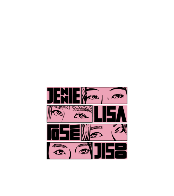 BlackPink manga model negru pe tricou