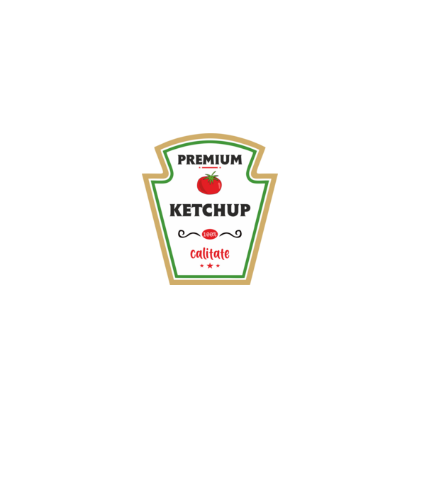 ketchup premium - calitate model roșu pe tricou