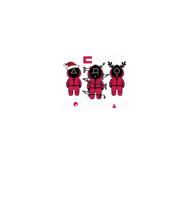 Merry squidmas model negru pe tricou