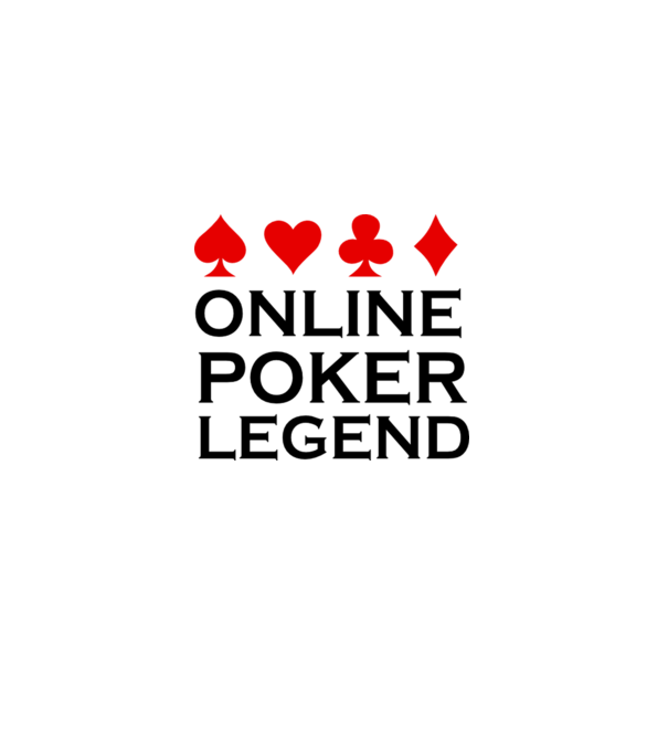 Online Poker Legend model alb pe tricou