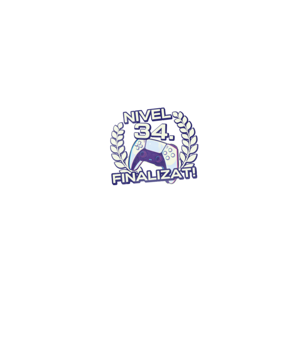 Nivel 34 finalizat! model negru pe tricou