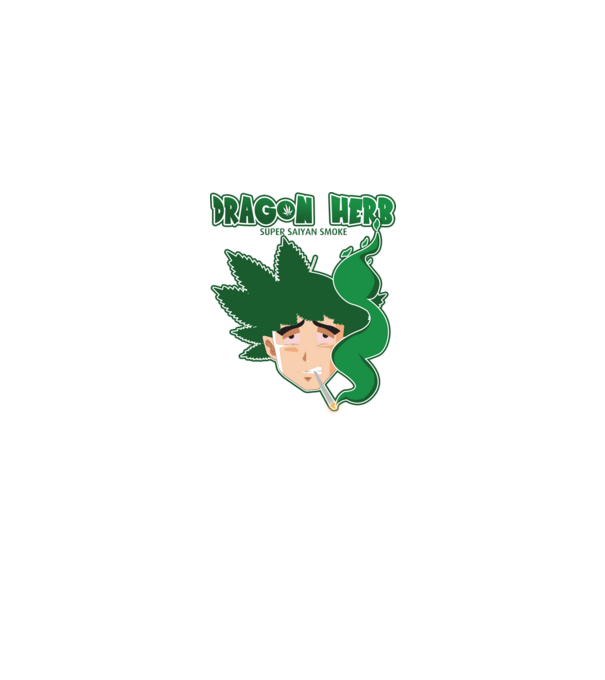 dragon herb smoke model negru pe tricou
