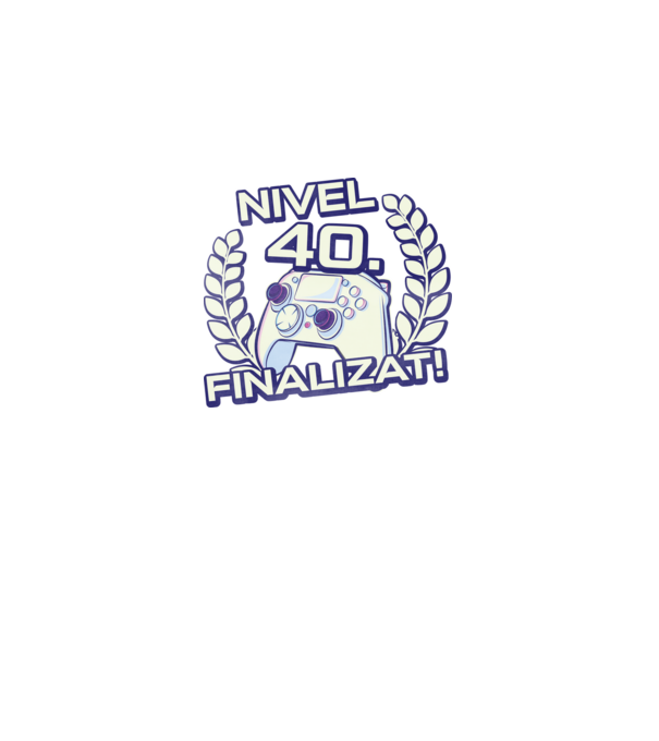 Nivel 40 finalizat! model negru pe tricou