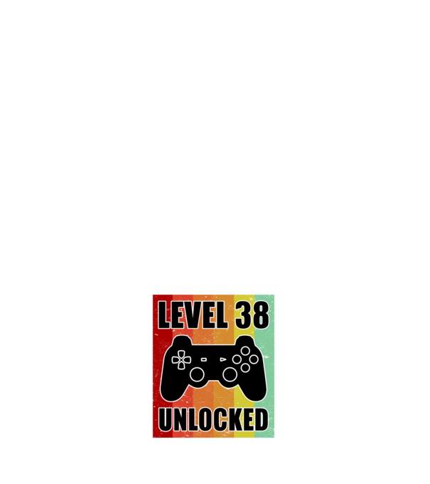 level 38 unlocked retro gamer model negru pe tricou