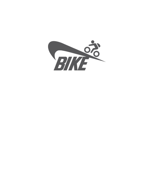 Bike logo model alb pe tricou