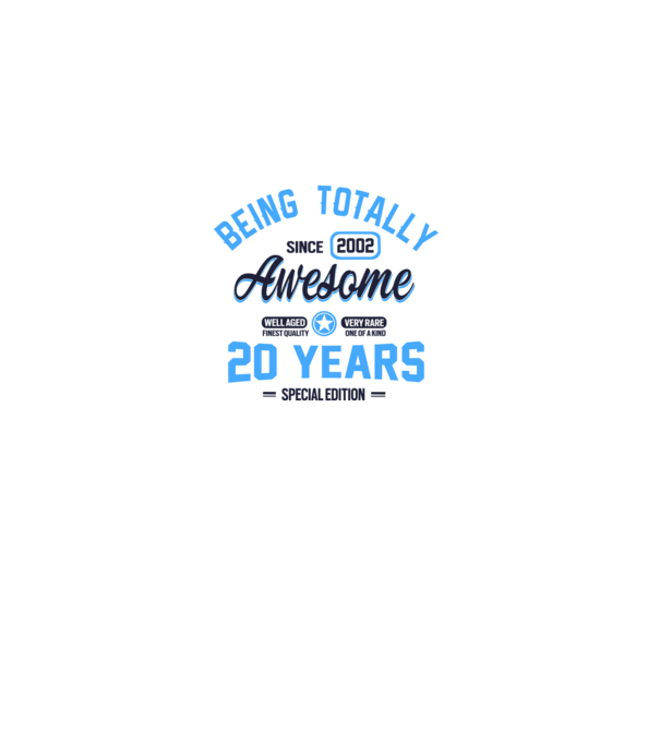 20 years of being totally awesome model alb pe tricou