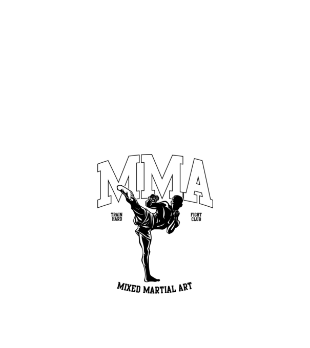 MMA model negru pe tricou