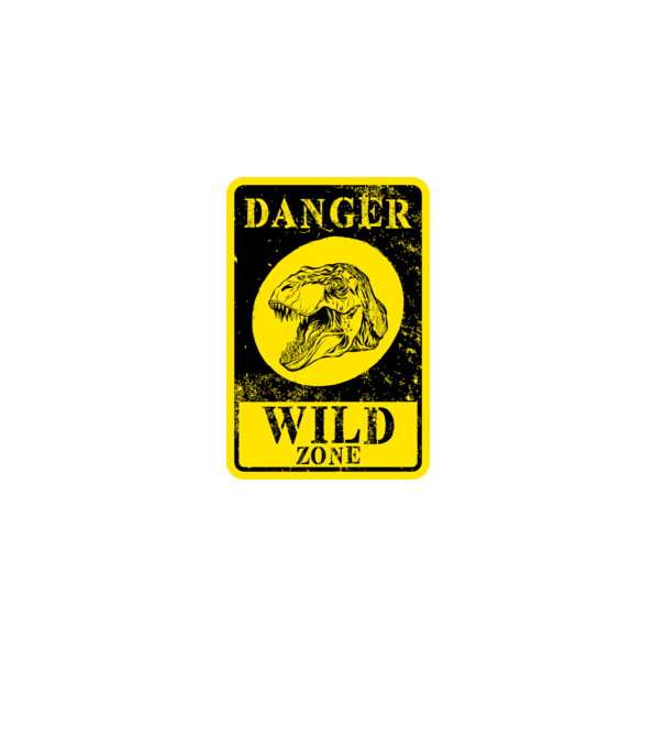 Danger wild zone model negru pe tricou