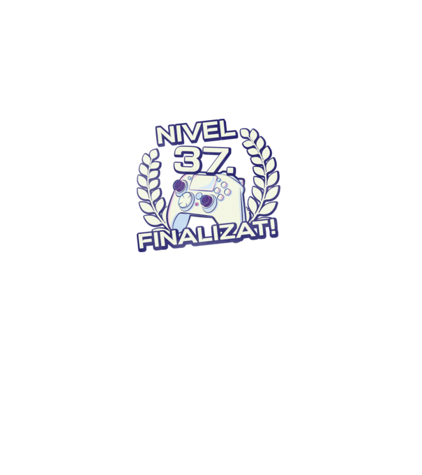 Nivel 37 finalizat! model negru pe tricou