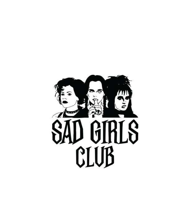 Sad Girls Club model alb pe tricou
