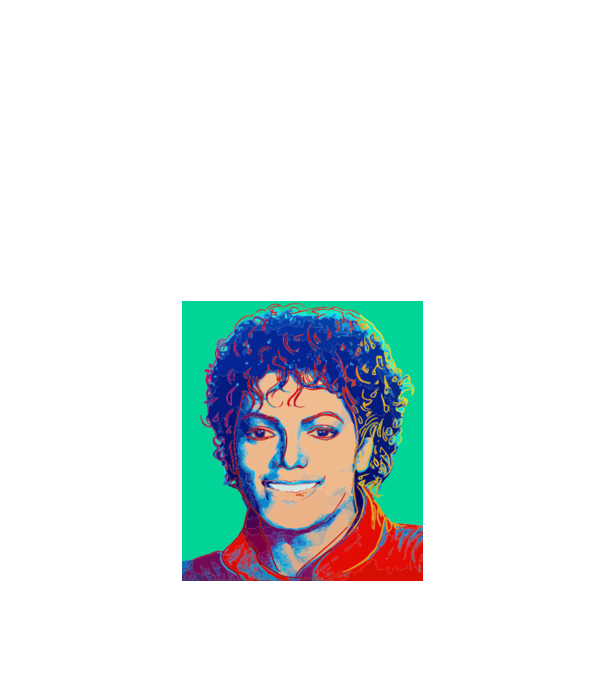 Micheal Jackson Art model alb pe tricou