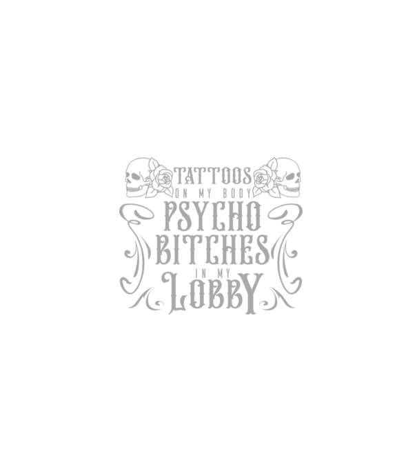 Psycho bitches model negru pe tricou