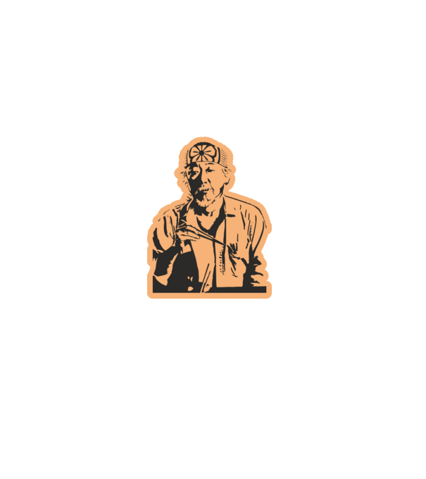Mister miyagi cobra kai model alb pe tricou