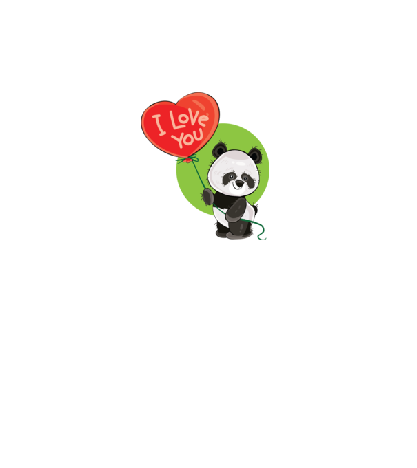 dragoste panda model alb pe tricou