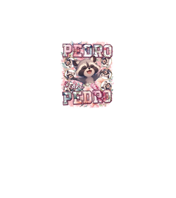 Girly Pedro model alb pe tricou
