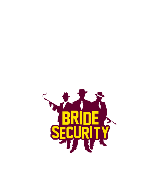 Bride Security model alb pe tricou