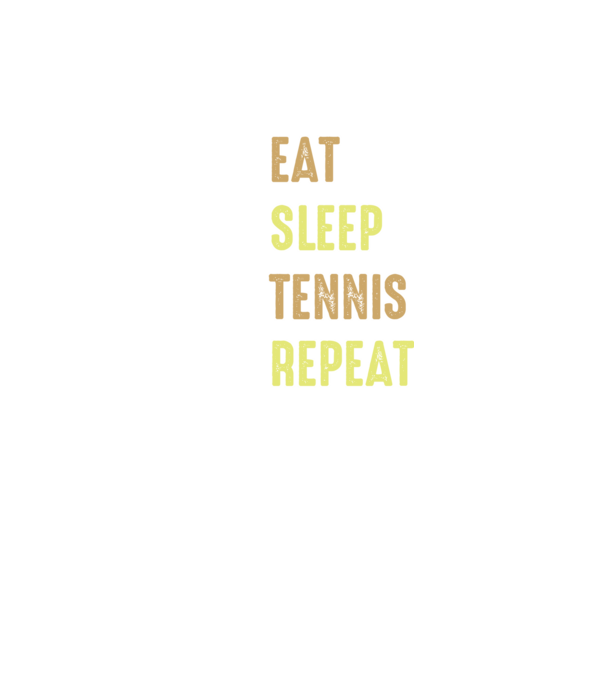 eat sleep tennis repeat model negru pe tricou