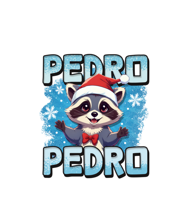 Pedro pedro retro xmas model alb pe tricou