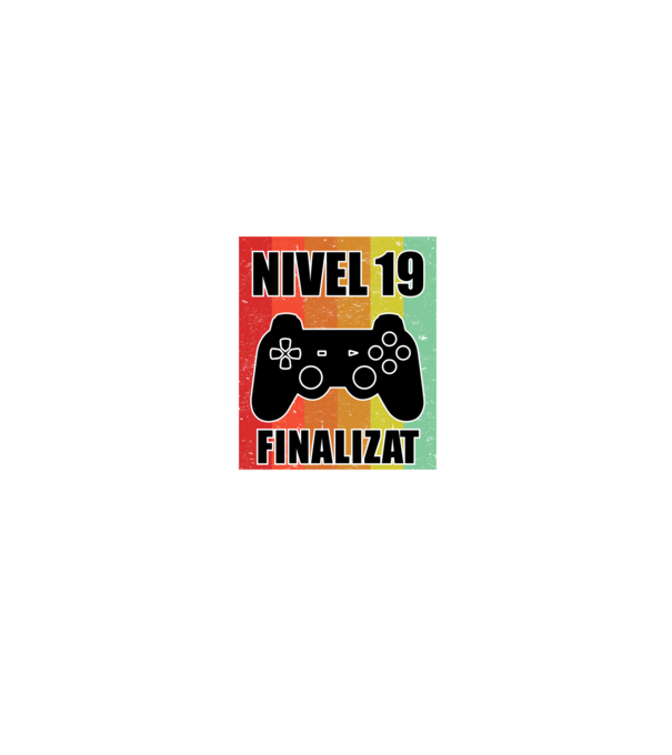 Nivel 19 finalizat model negru pe tricou