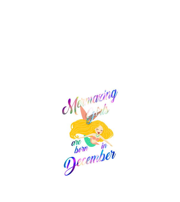 Mermazing girls are born december model negru pe tricou