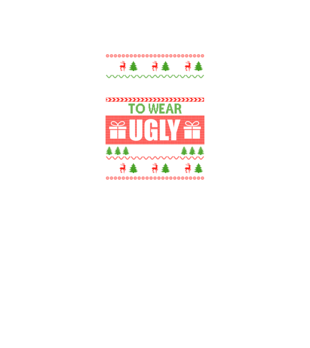 Too Cute for ugly sweater model negru pe tricou