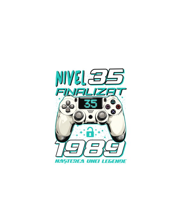 Nivel finalizat 35 1990 model negru pe tricou