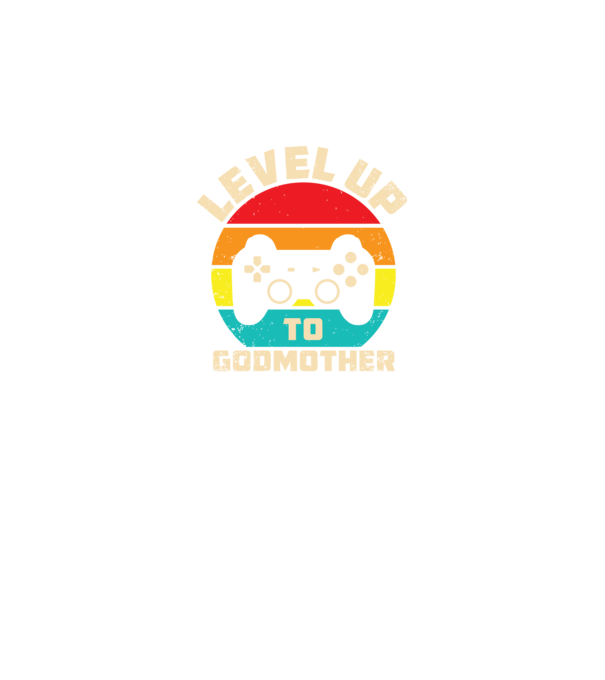 Level Up Godmother model negru pe tricou