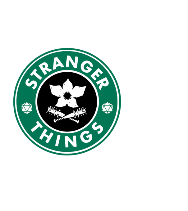 stranger things starbucks model negru pe tricou