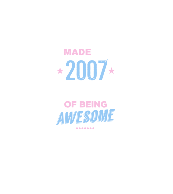 Made in - 2007 model albastru închis pe tricou