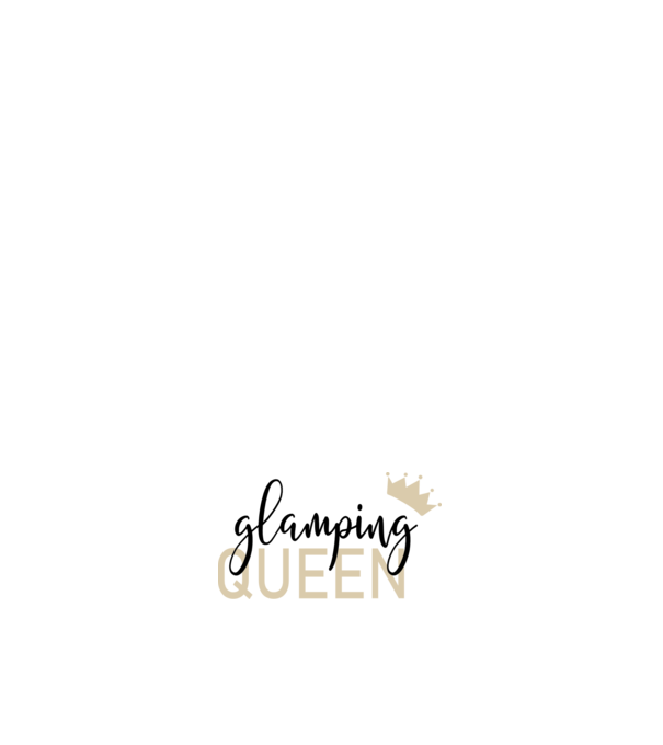 Glamping queen model negru pe tricou
