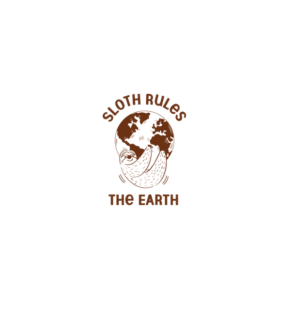 Sloth rules the world model alb pe tricou