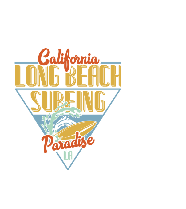 Long Beach model negru pe tricou