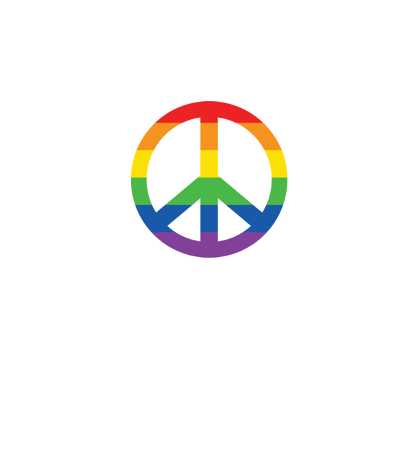 Peace pride model alb pe tricou