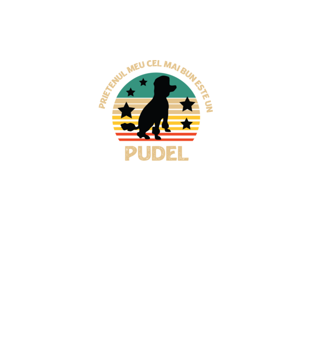 Prietenul meu cel mai bun este un pudel model negru pe tricou