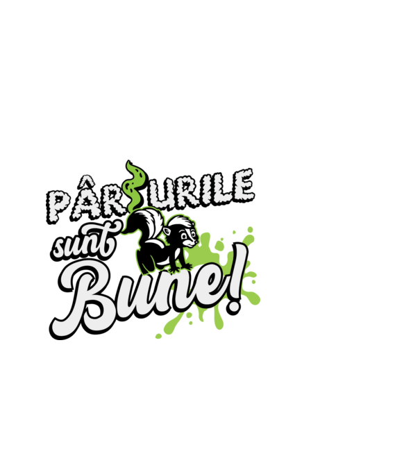 Pârțurile sunt bune model negru pe tricou