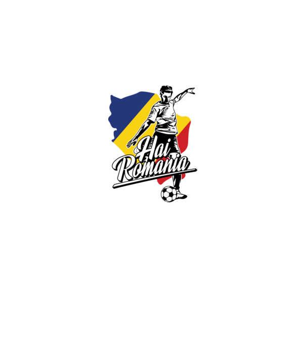Hai romania fotbal model negru pe tricou