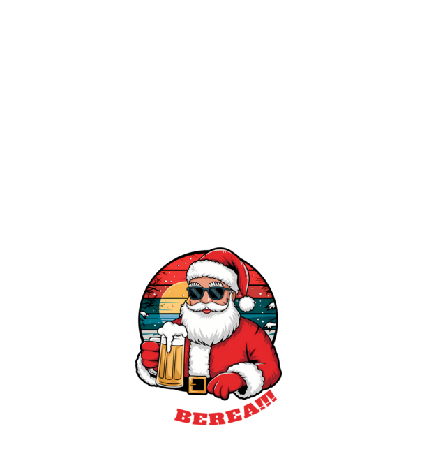 Ho ho ține mi berea! Negru model alb pe tricou