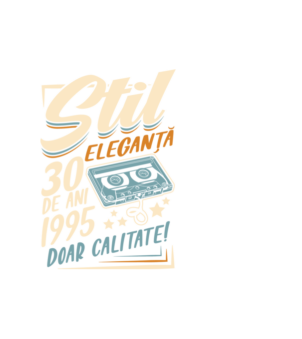 Stil eleganta 1995 model alb pe tricou