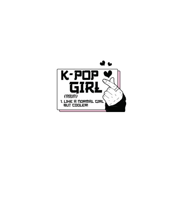 K-POP FANGIRL model alb pe tricou