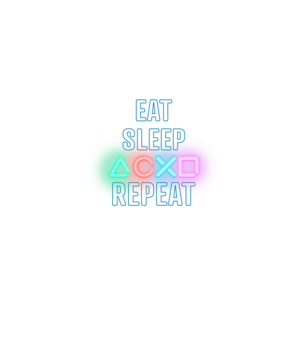 Eat sleep PS model albastru jeanși pe tricou
