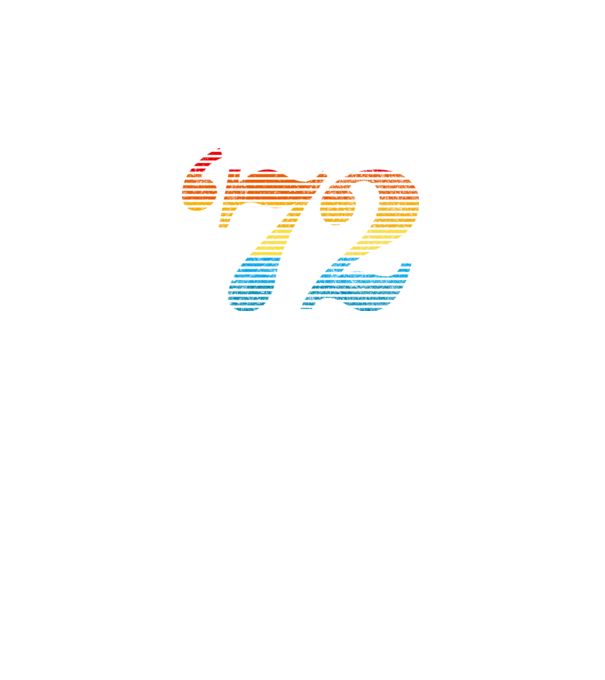 Retro Birthday 1972 model albastru închis pe tricou