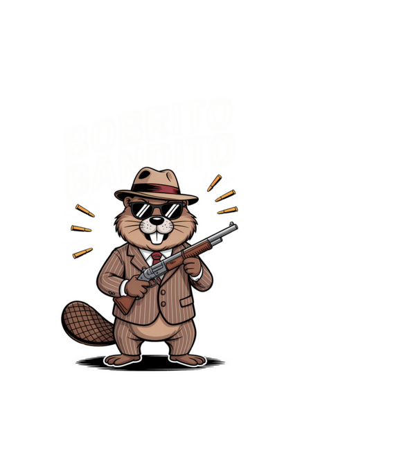 Bobrito Bandito model alb pe tricou