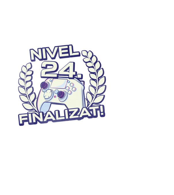 Nivel 24 finalizat! model negru pe tricou