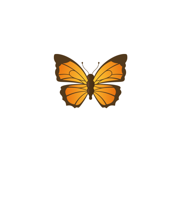 Butterfly model alb pe tricou